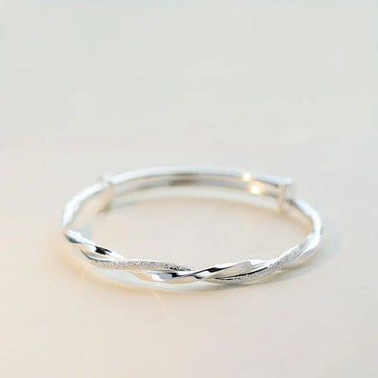 925 Silver Simple Cuff Bracelets