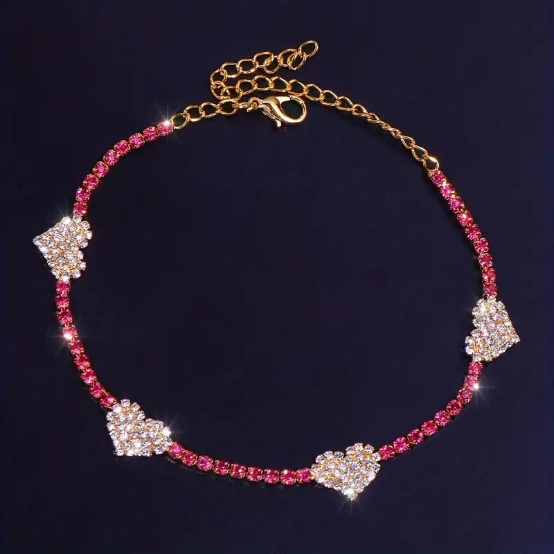 Shiny Rhinestones Luxury Claw Chain Ankle Bracelet